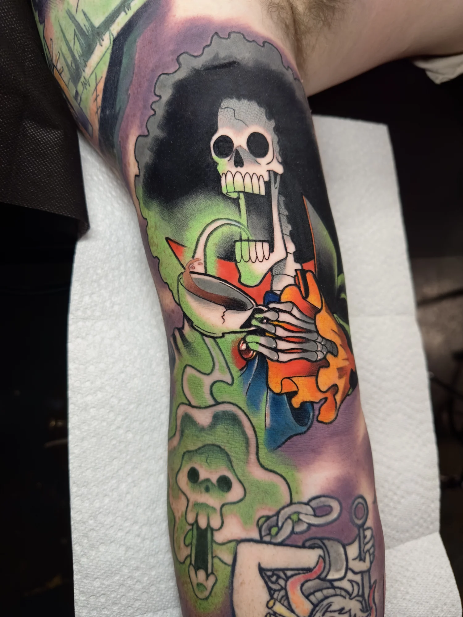 Brook the Soul King One Piece tattoo